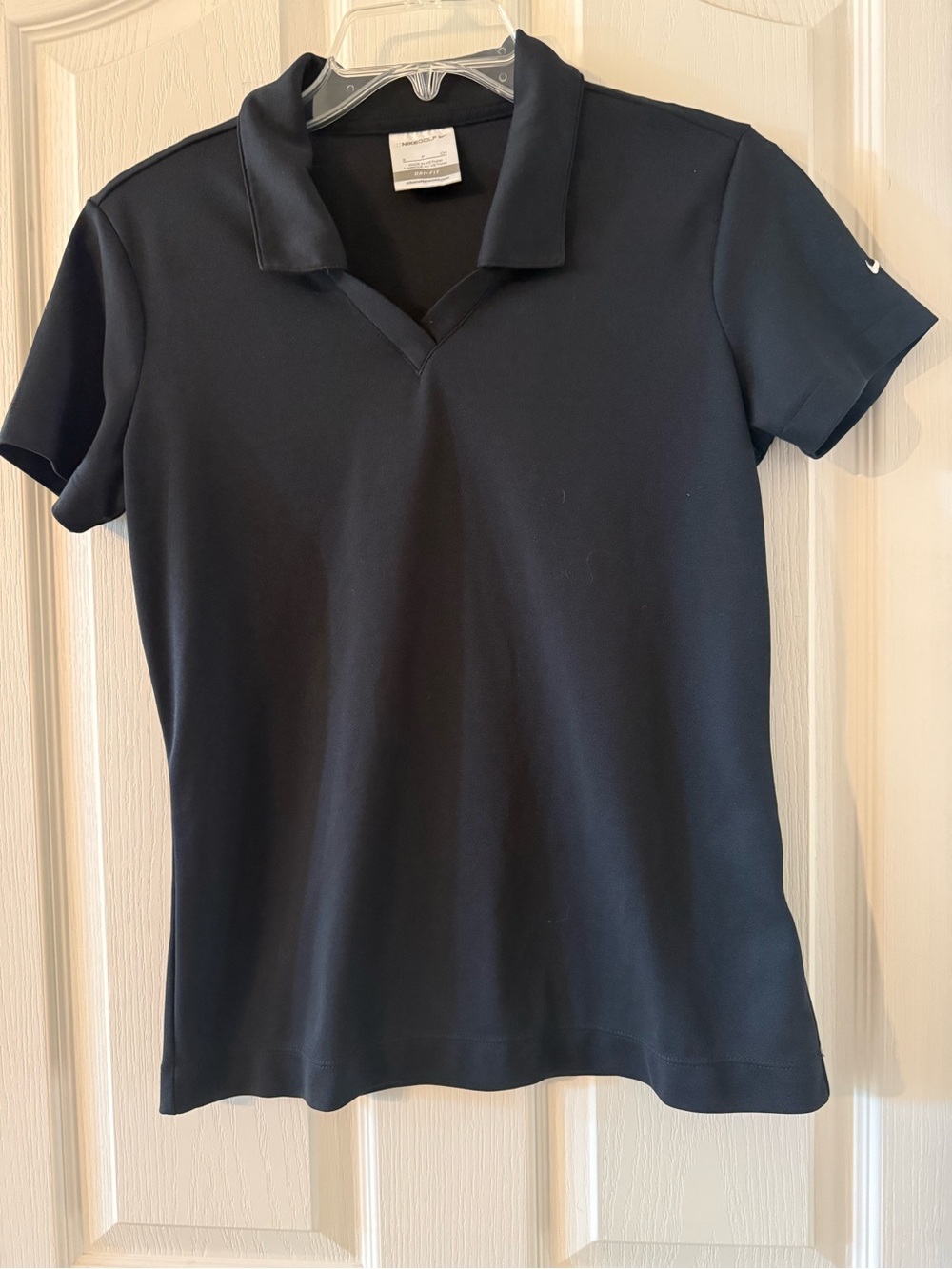 Nike Women’s Black Short-Sleeve Dri-fit Polo Shirt